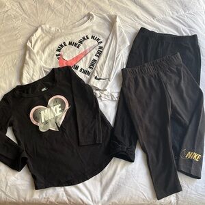 Nike Kids' Black and White Apparel Set